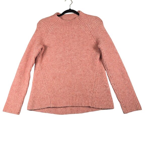 Madewell Sweaters - Madewell Women's Small Sweater Mock-neck Pullover Dusty Pink Tight Knit Wool